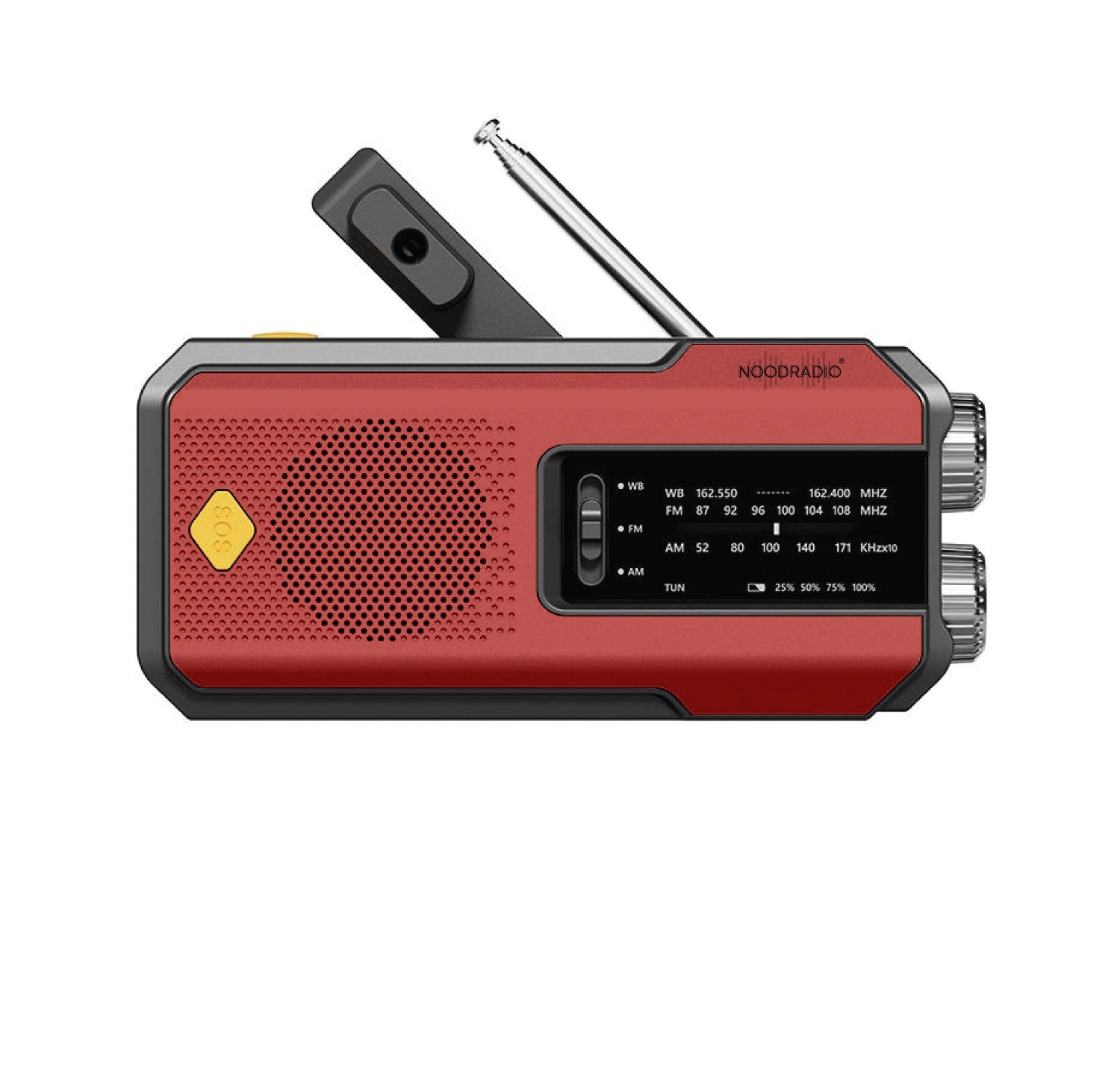 Multifunctionele Noodradio  Solar Opwindbaar