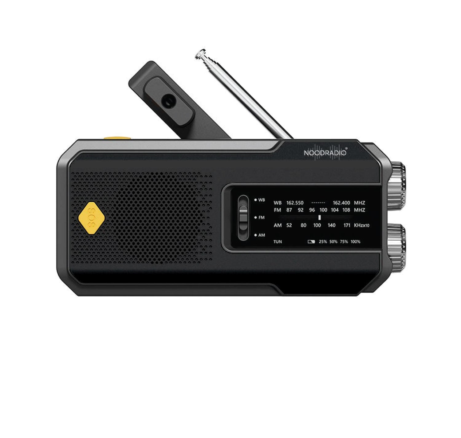 Multifunctionele Noodradio  Solar Opwindbaar