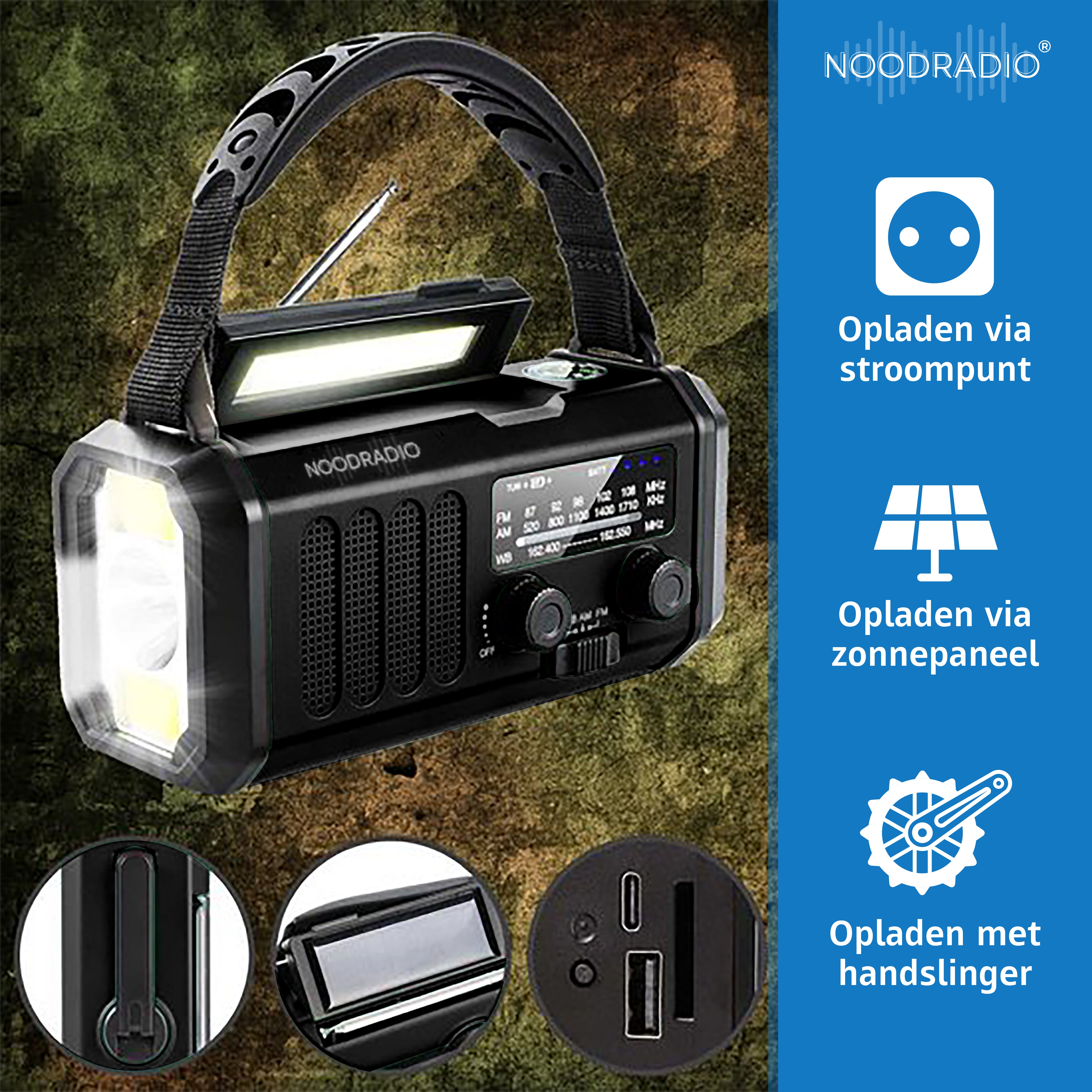 NOODRADIO Multifunctioneel met 10.000mAh