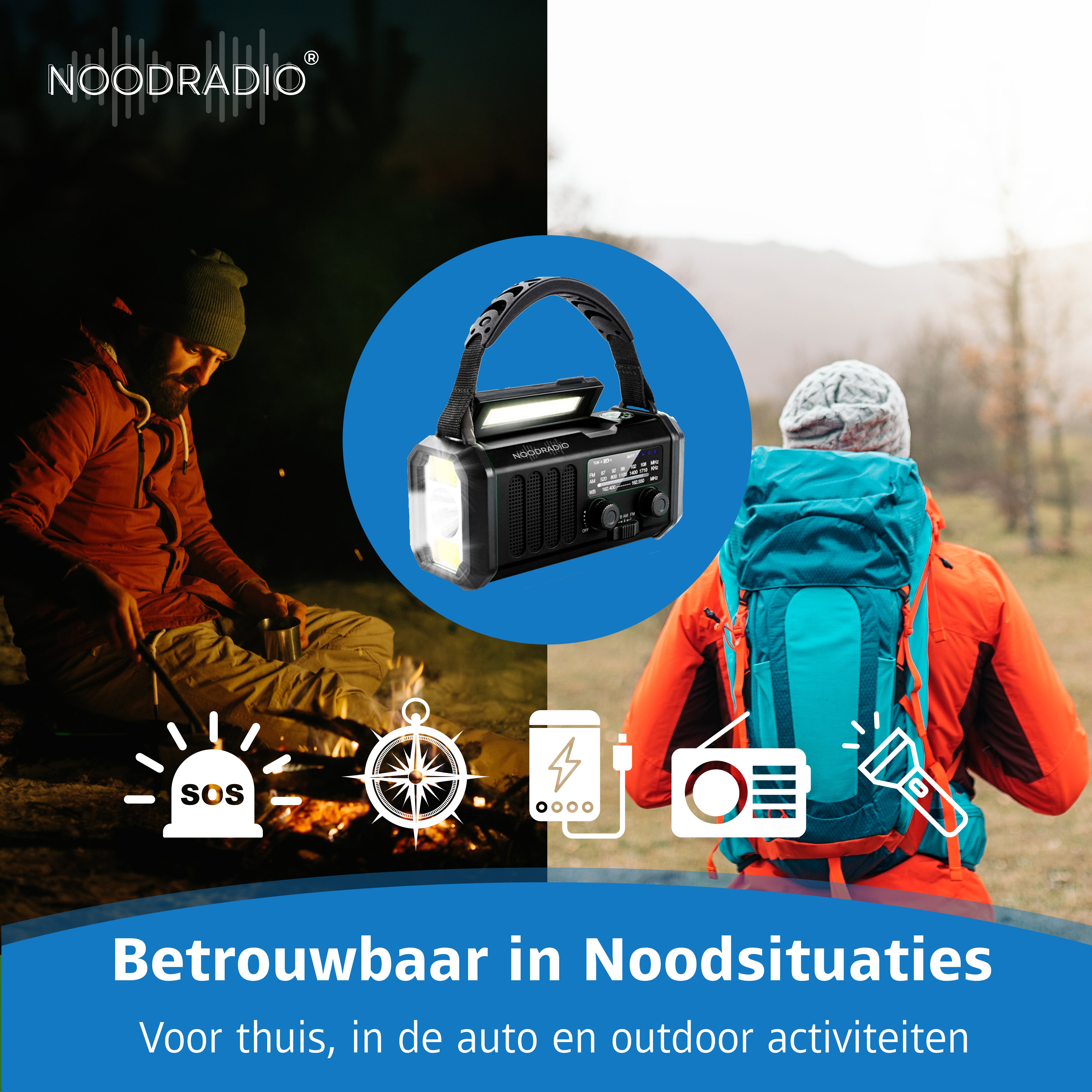 NOODRADIO Multifunctioneel met 10.000mAh
