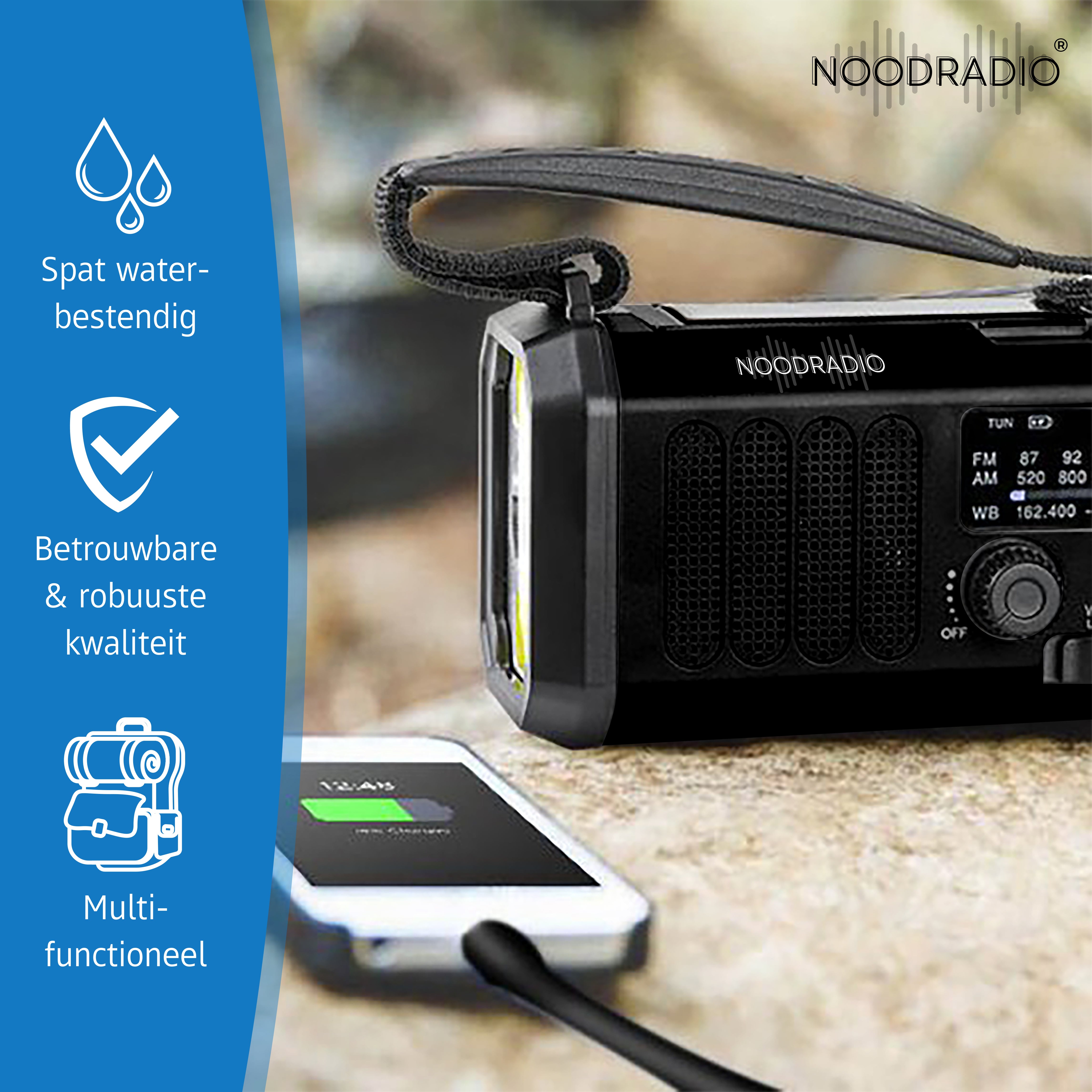 NOODRADIO Multifunctioneel met 10.000mAh