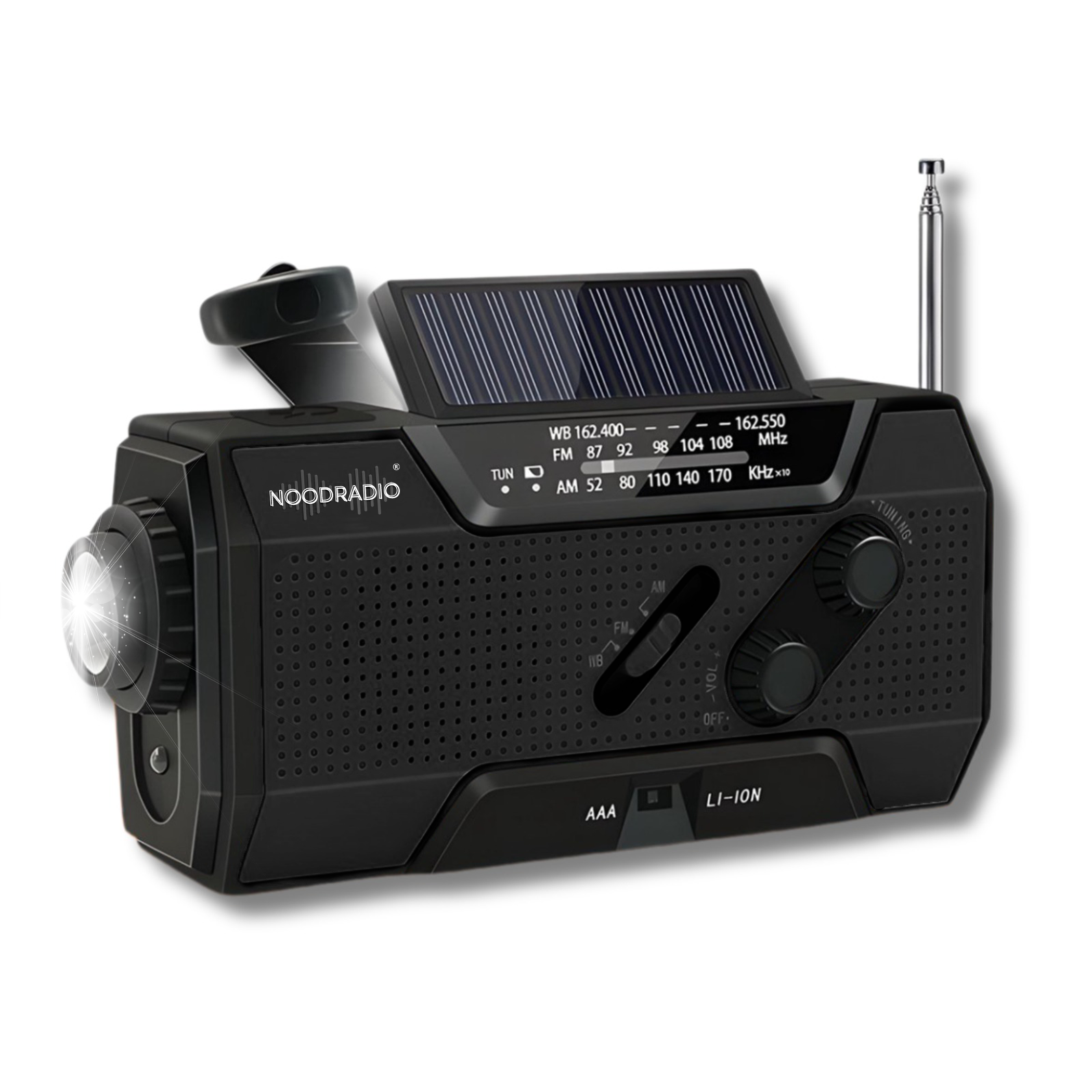Noodradio Inclusief Batterijfunctie en Handslinger