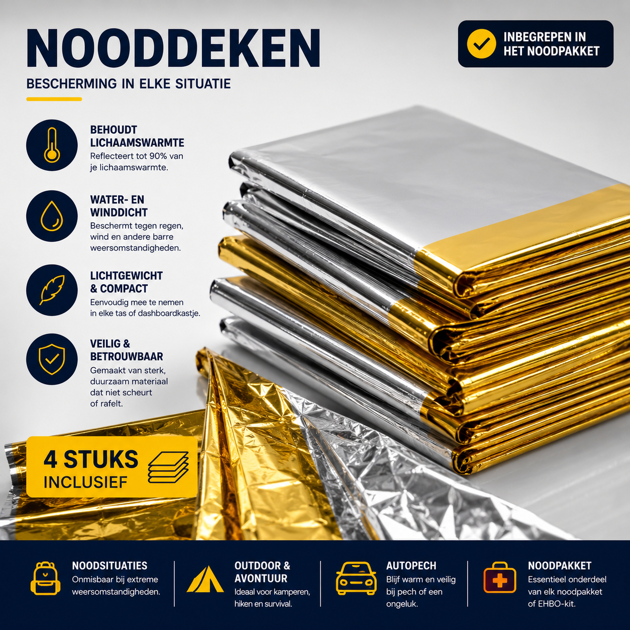 Noodpakket L met Powerbank-Noodradio-Waterfilter