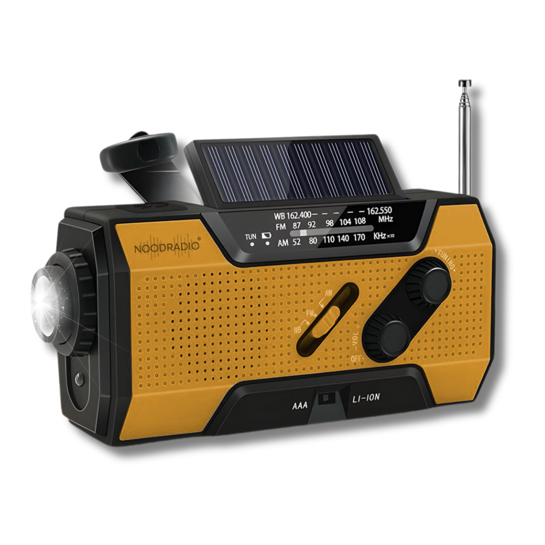 Noodradio Inclusief Batterijfunctie en Handslinger