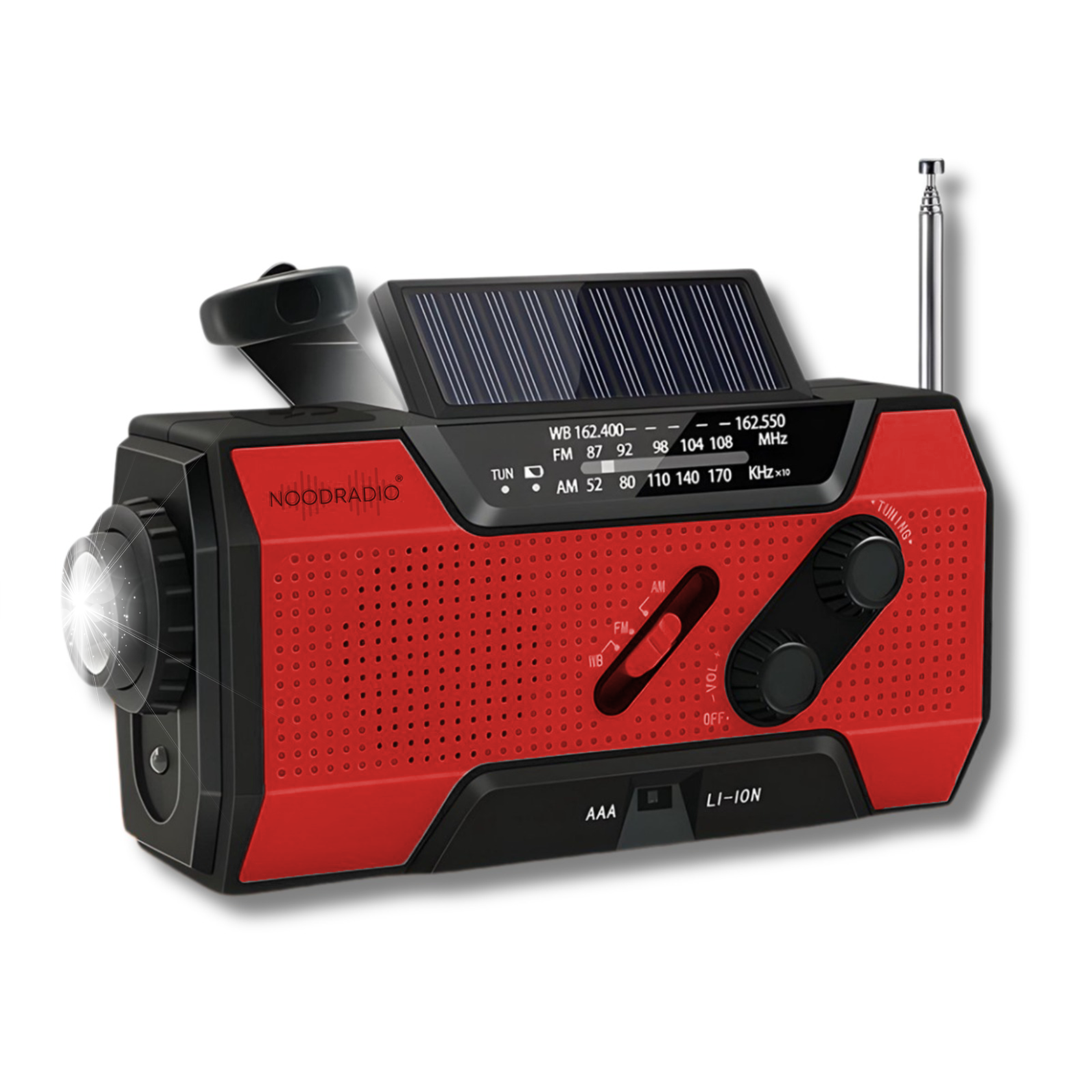 Noodradio Inclusief Batterijfunctie en Handslinger
